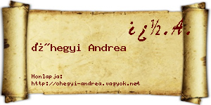 Óhegyi Andrea névjegykártya